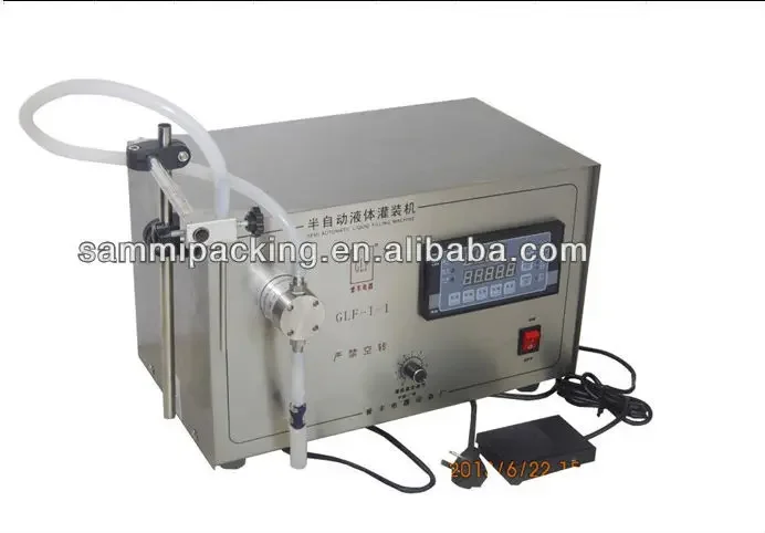 High precise GLF-1-1 Electric Liquid Filling Machine,oil , juice, water, perfume filling machine,bottle filler