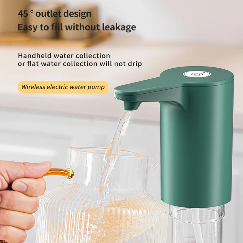 مضخة توزيع مياه كهربائية أوتوماتيكية لزجاجة سعة 5 جالون، تحكم ذكي باللمس قابل لإعادة الشحن عبر USB للمنزل/المكتب، مقاوم للتسرب
