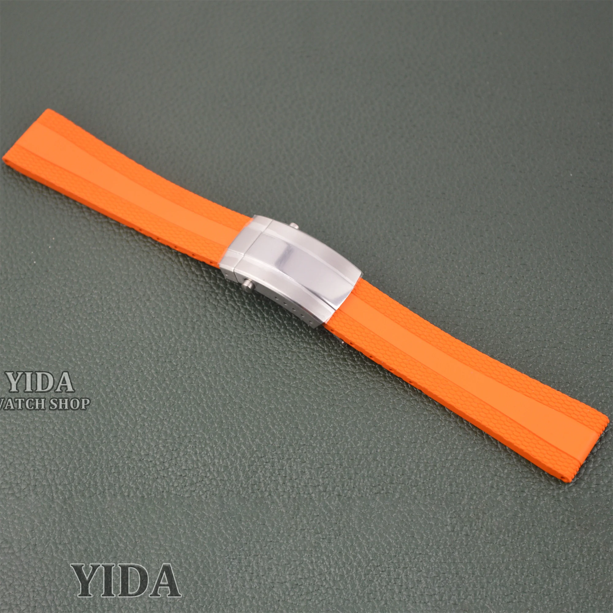 Fluororubber Watch Band for SUPEROCEAN 22mm Watch Strap Rubber Watch Bracelet Stainless Steel Buckle Mod Watch Bracelet Replace