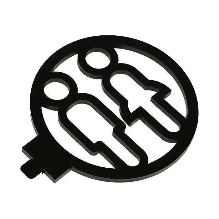 Badezimmer-Schild, Ankleidezimmer-Anleitung, Toilette, WC-Schild, Wandmontage, Acryl-Beschilderungsplatte, individueller kreativer Wanddekor-Aufkleber – Detail 7