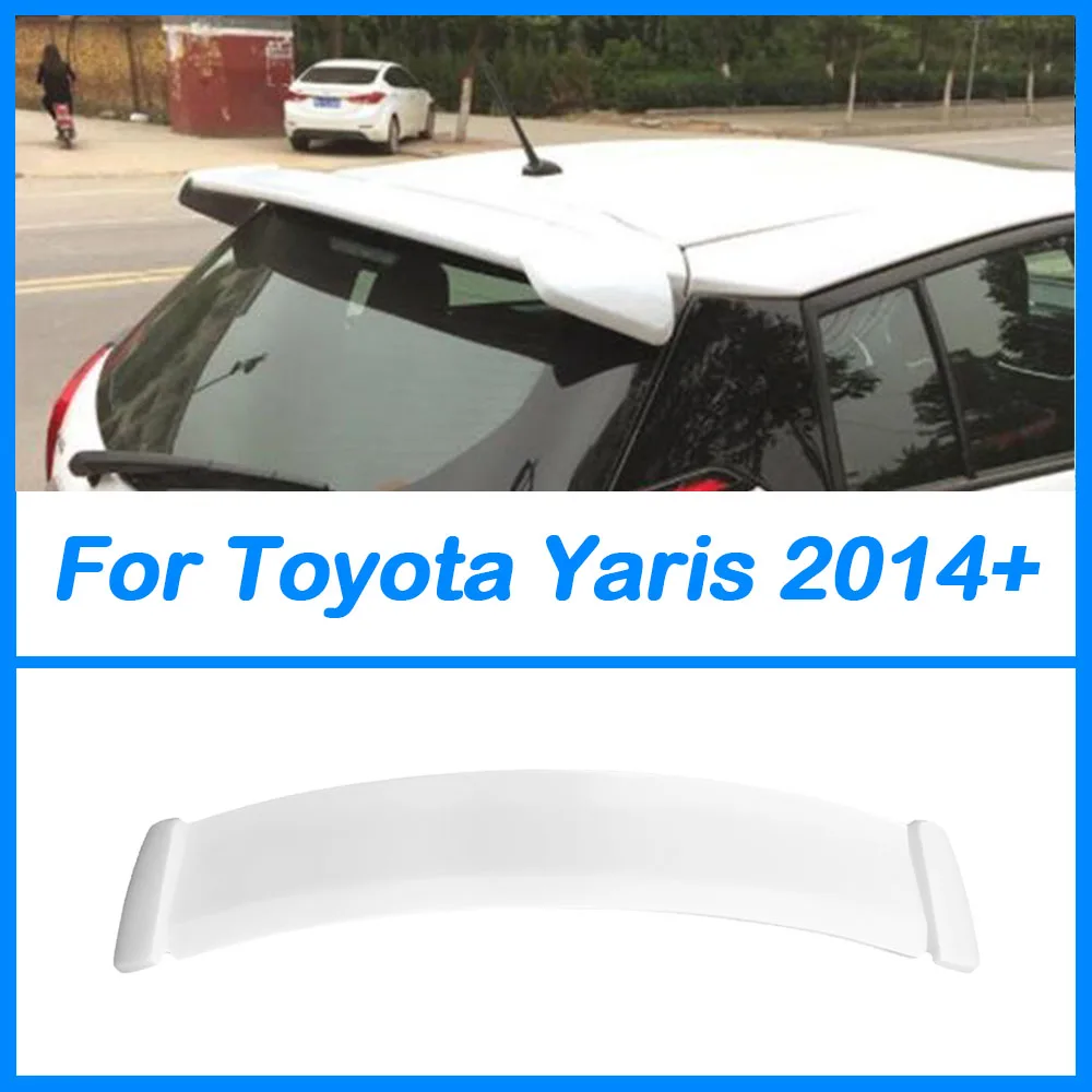 For Toyota Yaris Rear Trunk Lid Spoiler Wing Body Kit Accessorie 2014 -2018 ABS Material Customize Color DIY Paint Sport Car Use