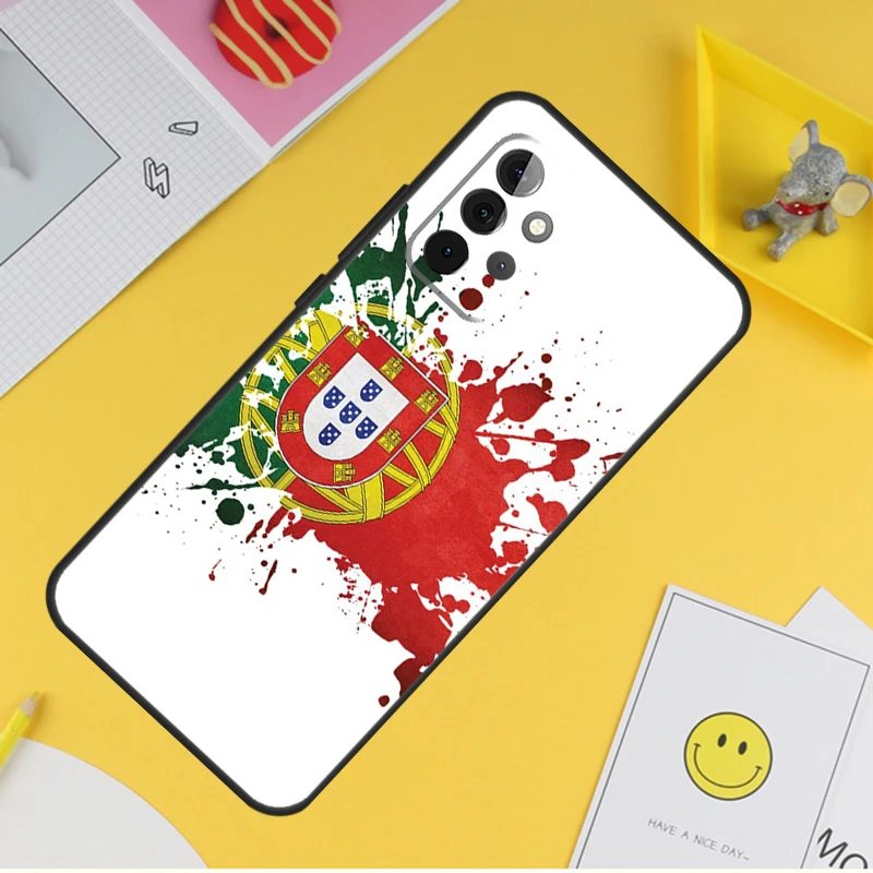 Portugal National Flag Phone Case For Samsung Galaxy A53 A33 A13 A12 A32 A52 A14 A34 A54 A15 A25 A35 A55 A71 A51