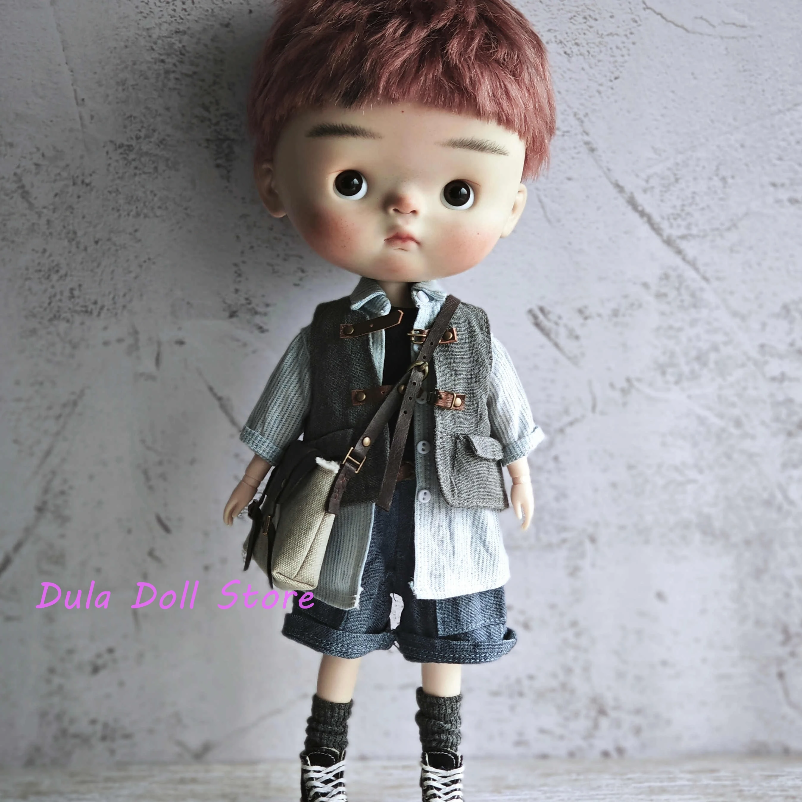 Dula poppenkleding jurk neutraal lederen vest in 4 kleuren voor Blythe Landoudou Landaob24 ob22 Azone Licca ICY JerryB 1/6 Bjd pop