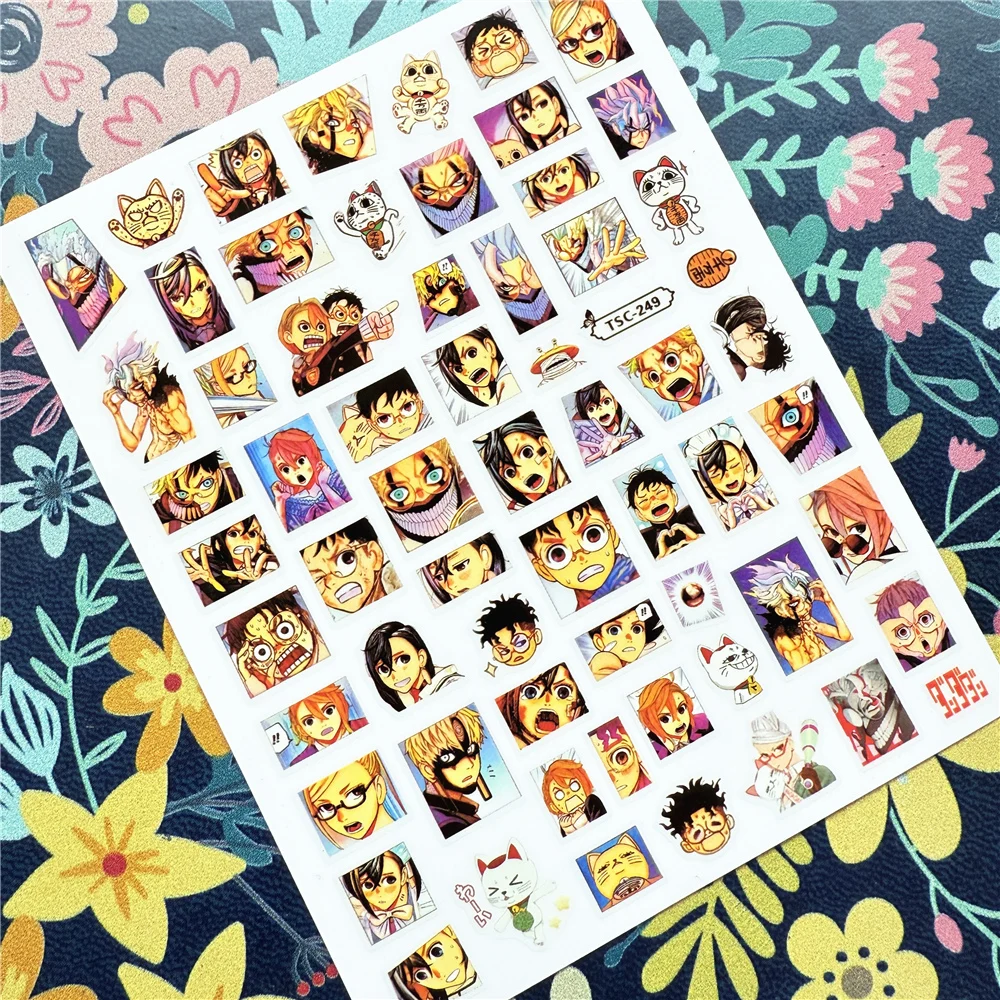 最新の TSC-252-253 かわいい猫ネイルステッカー: あなたのスタイルを華やかに演出する 3D ネイルアートステッカー デカールテンプレート DIY ネイルツールデコレーション