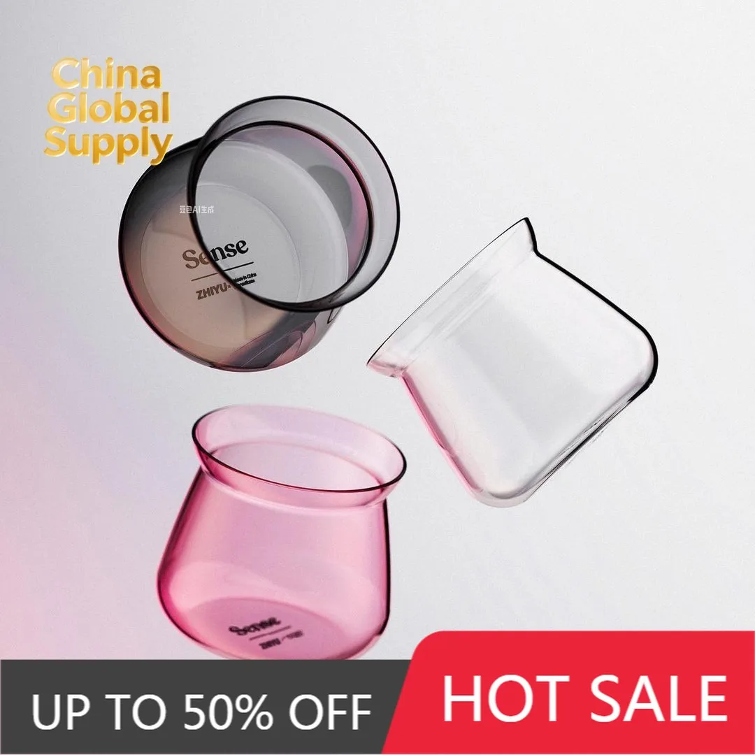 175ml 275ml Hand-Poured Coffee Sensory Smell Taste Cup Heat-Resistant Glass Sharing Jug Transparent European Style Texture De...