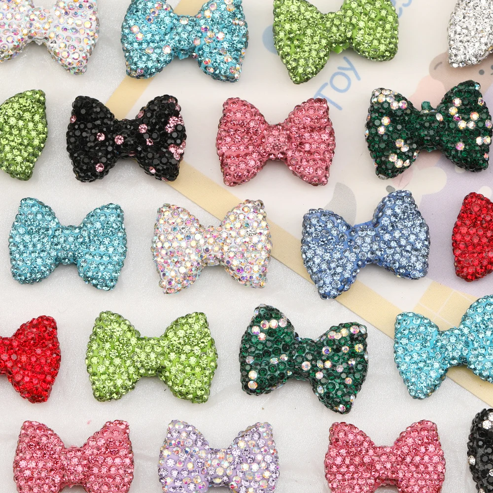 

Cordial Design 50Pcs 21*27MM Acrylic Bead/Hand Made/Rhinestone Effect/Bowknot Shape/DIY Beads/Jewelry Findings & Components