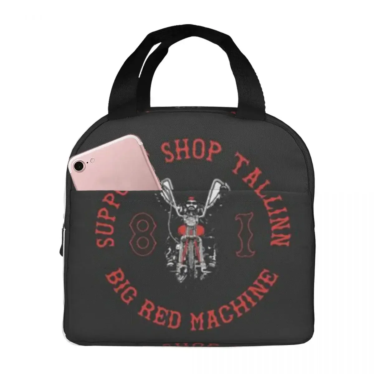 Hells Angels Support 81 Motorcycle Club Brotherhood Insulated Lunch Bags Resuable Picnic Bags Lunch Tote for Woman Work Kids