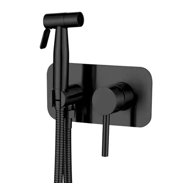 Imagem -03 - Bidé Spray Handheld Bidês Conjunto de Fraldas Quente e Fria Preto Chuveiro Conjunto Shattaf Pulverizador Jet Douche Kit Portátil Aço Inoxidável wc