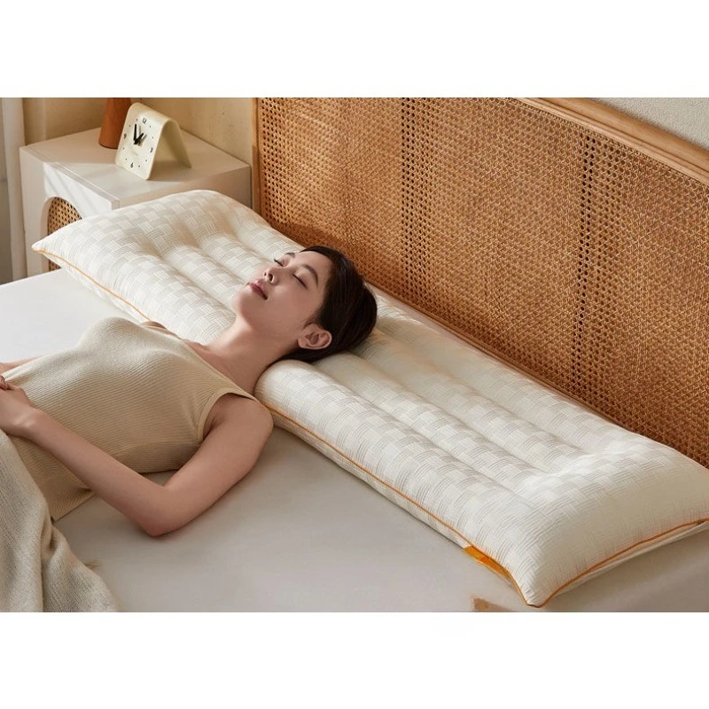 

Double pillow Long pillow Couple parent-child thickened support Soft plus backrest Home pillow