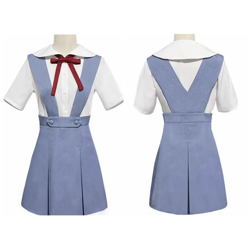 

Asuka Langley Soryu Tokyo Ayanami Rei Cosplay Costume School Uniform Dress Halloween Carnival Party Disguise Roleplay for Girls