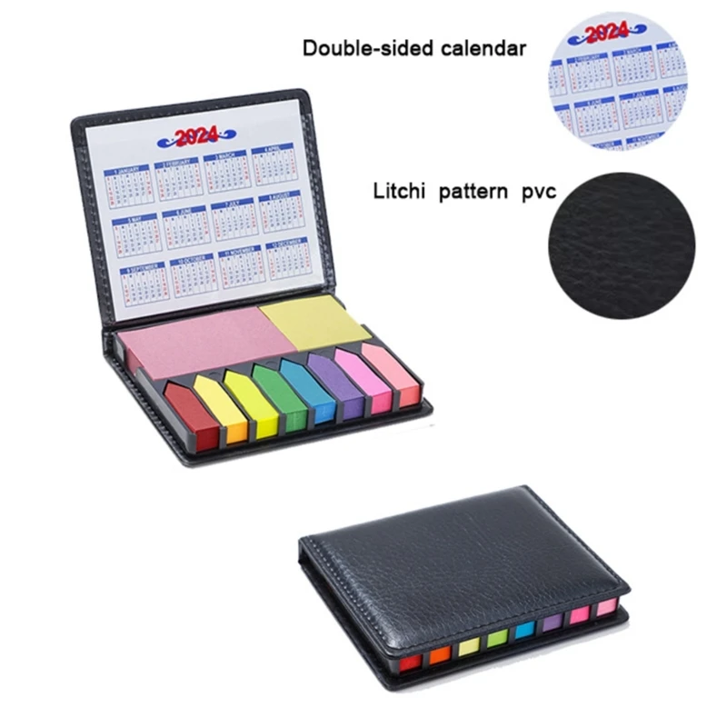 Sticky Note Set Indexes Labels Calendar 2024 Colourful Sticky Marker Self-Adhesive Note Pad School Office Supplies