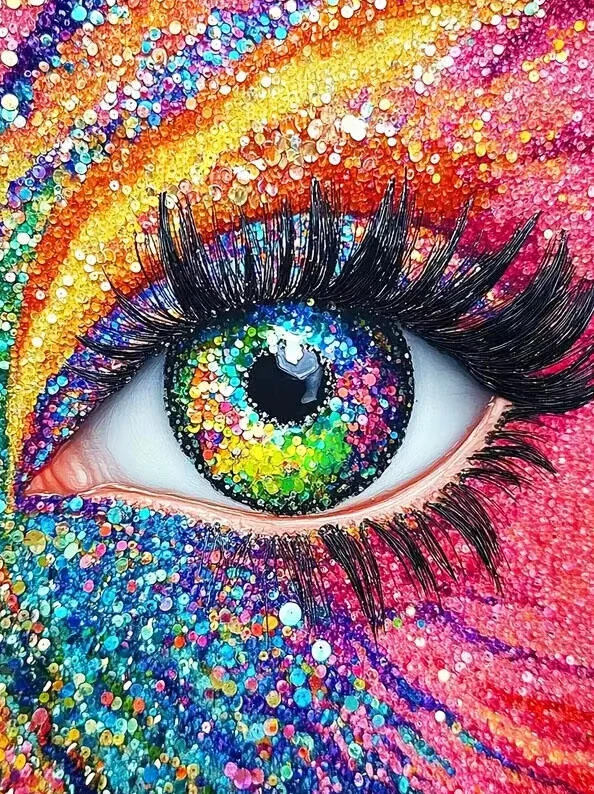 Oil Painting By Numbers Kits Colorful Eye Pattern Number Drawing Canvas DIY Pictures By Numbers Home Decor