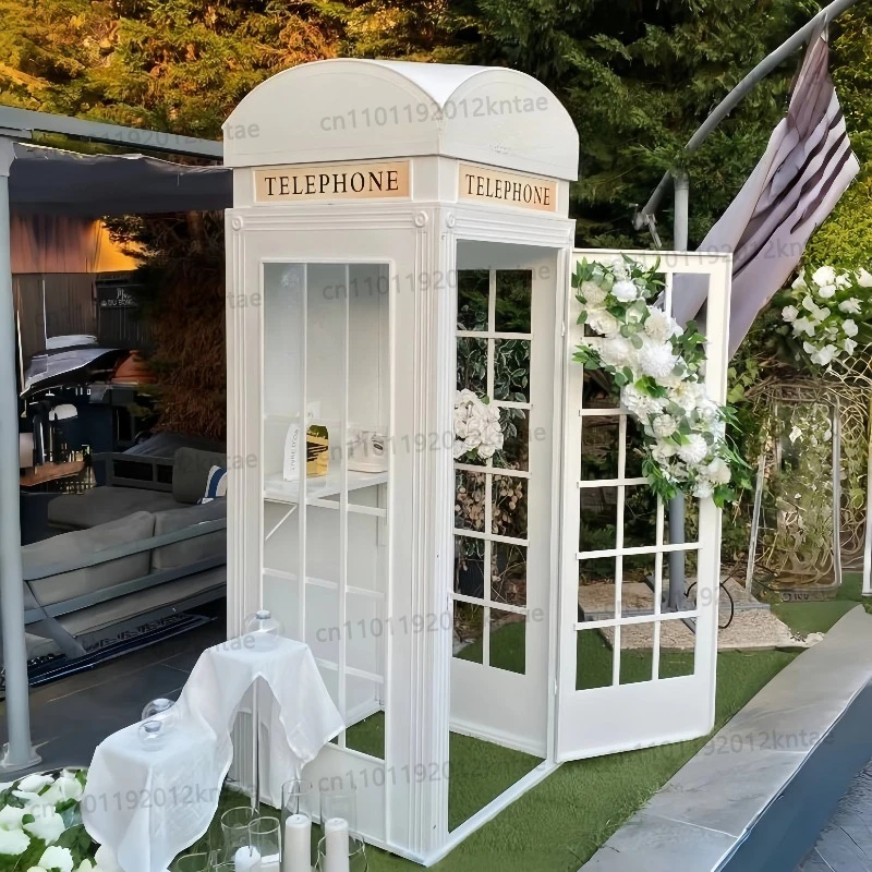Wedding phone booth with audio guest book for event decoration