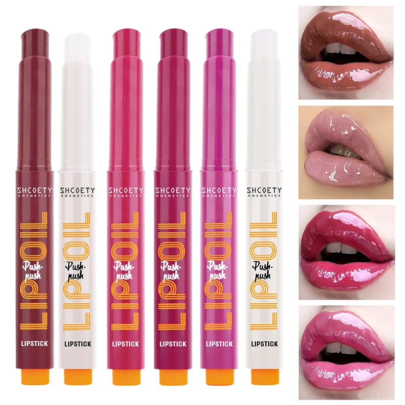 

Solid Lip Glaze Moisturizing Gloss Mirror Lipstick Pearlescent Fine Shining Natural Moisturizing Waterproof Cup Free Lip Glaze