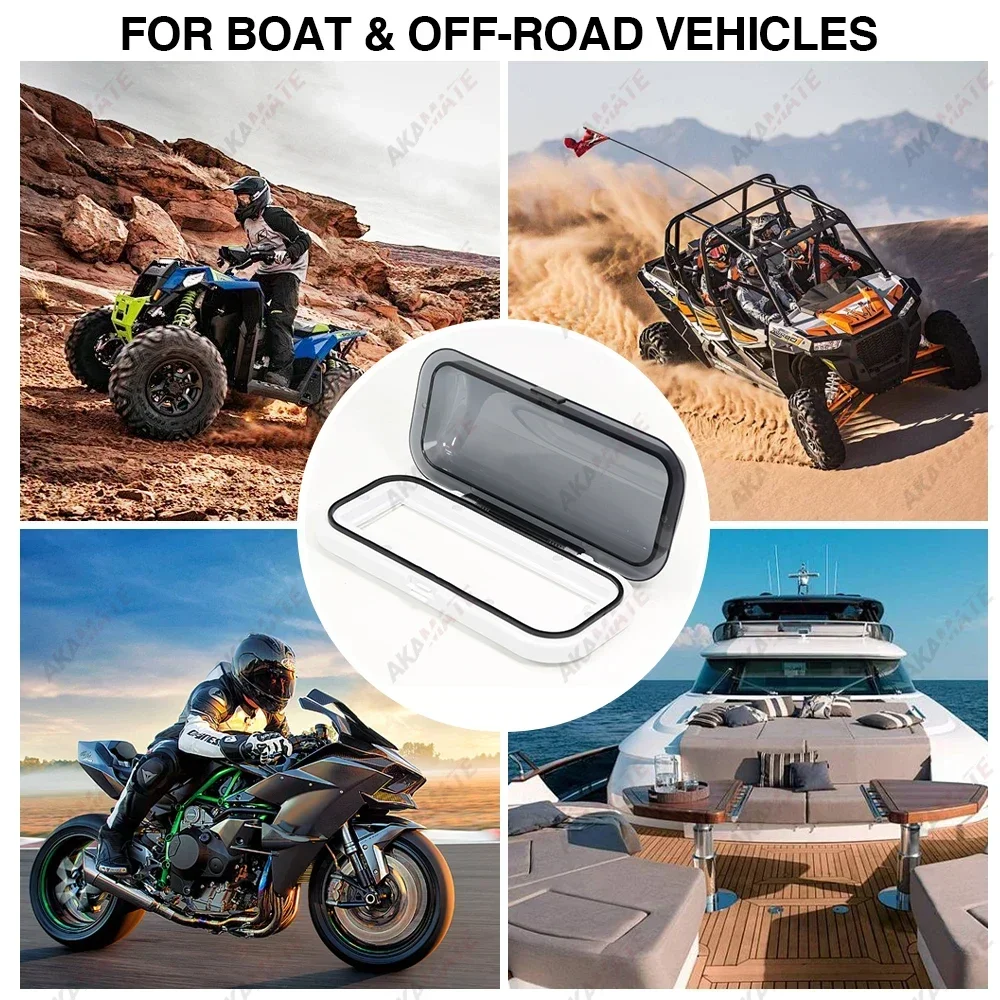 Boat Radio Waterproof Protector Marine Radio Boats Stereo Housing Cover Waterproof Universal 1Din Suit for UTV ATV SPA RZR