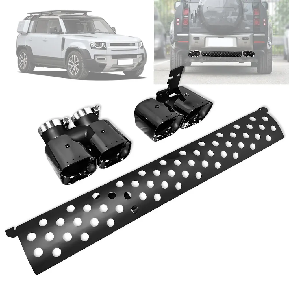 For Land Rover Defender 90 110 2020-2026 Rear Exhaust Muffler Tip Pipe Diesel Car Tail Air Vent Outlet Tailpipe