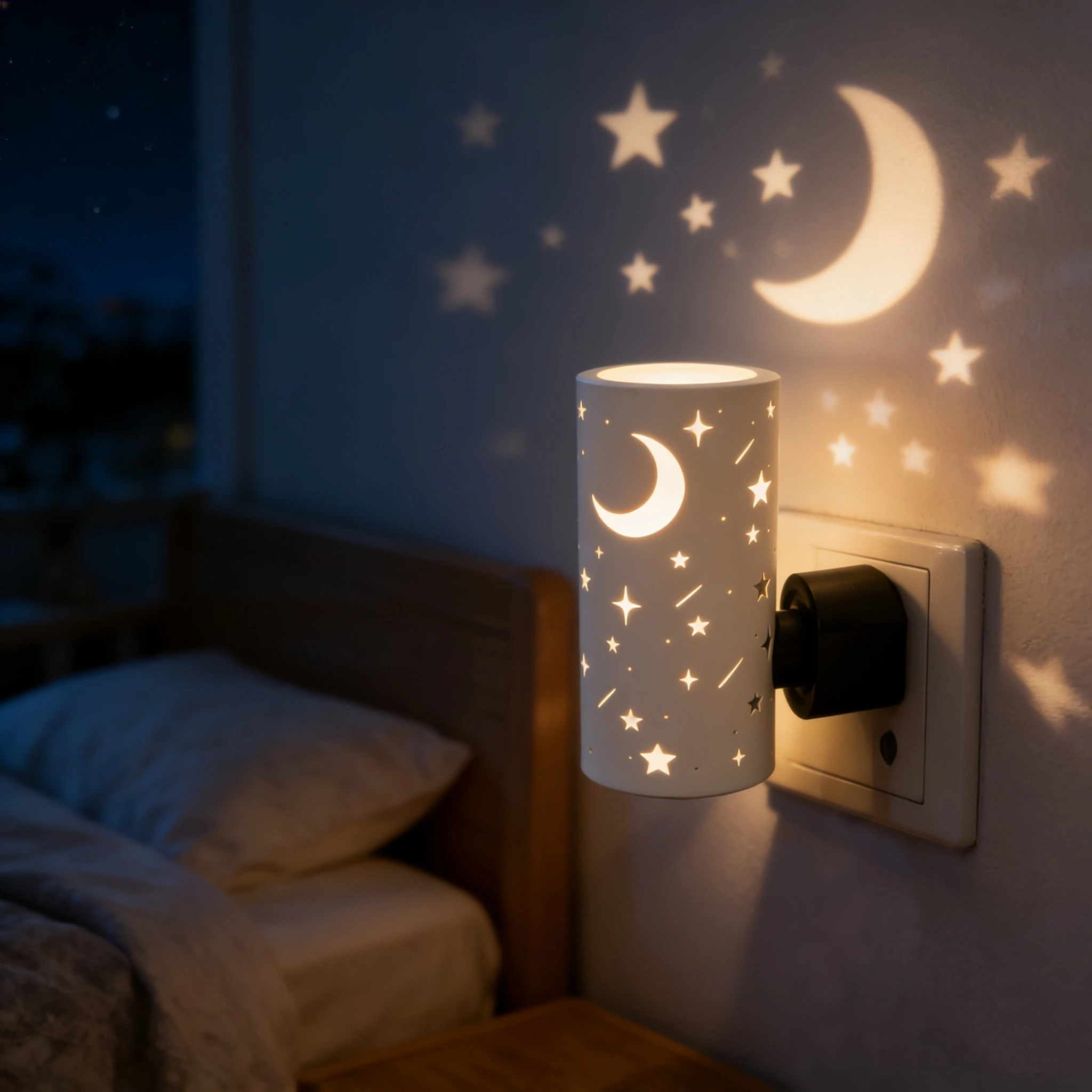 ナイトライト、寝室、ベビー保育園、廊下用のプラグイン壁掛けナイトランプ、子供、大人向けの暖かい光の雰囲気照明