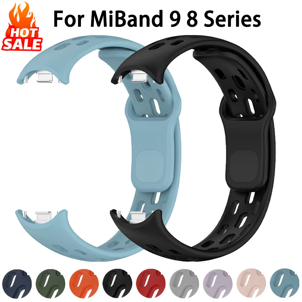 

Silicone Strap for Xiaomi Mi Band 10 9 8 Sport Rubber Bracelet watchband pulseira Correa Xiaomi Smart Band 8 9 10 Accessories