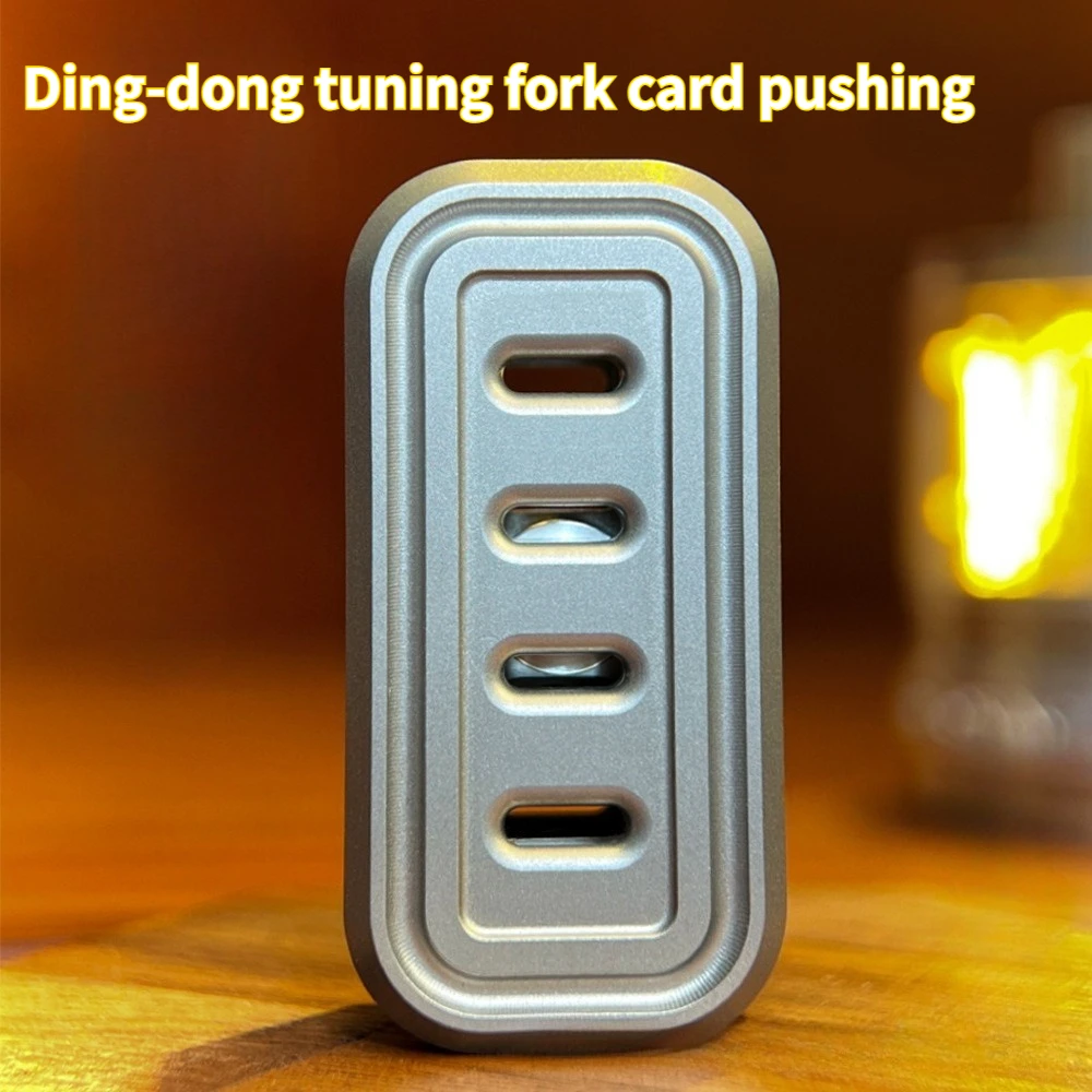

JTEDC Ding-Dong Tuning Fork Magnetic Titanium Alloy Sandblasted Mechanical Magnetic Push Fingertip Decompression Toy