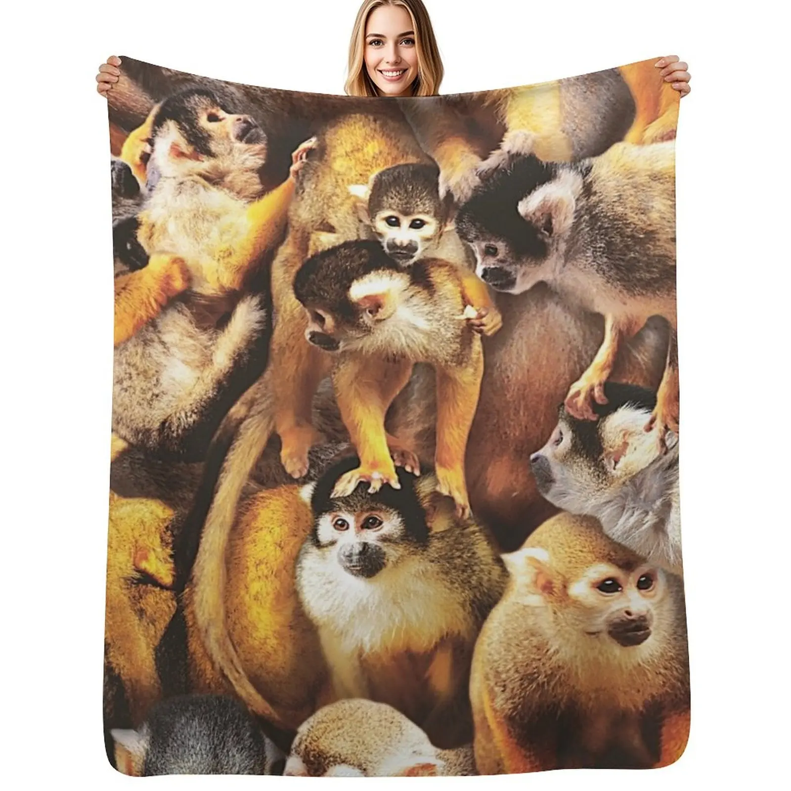 

Squirrel Monkeys Throw Blanket for winter Luxury Throw Blankets For Baby Decorative Throw Blankets
