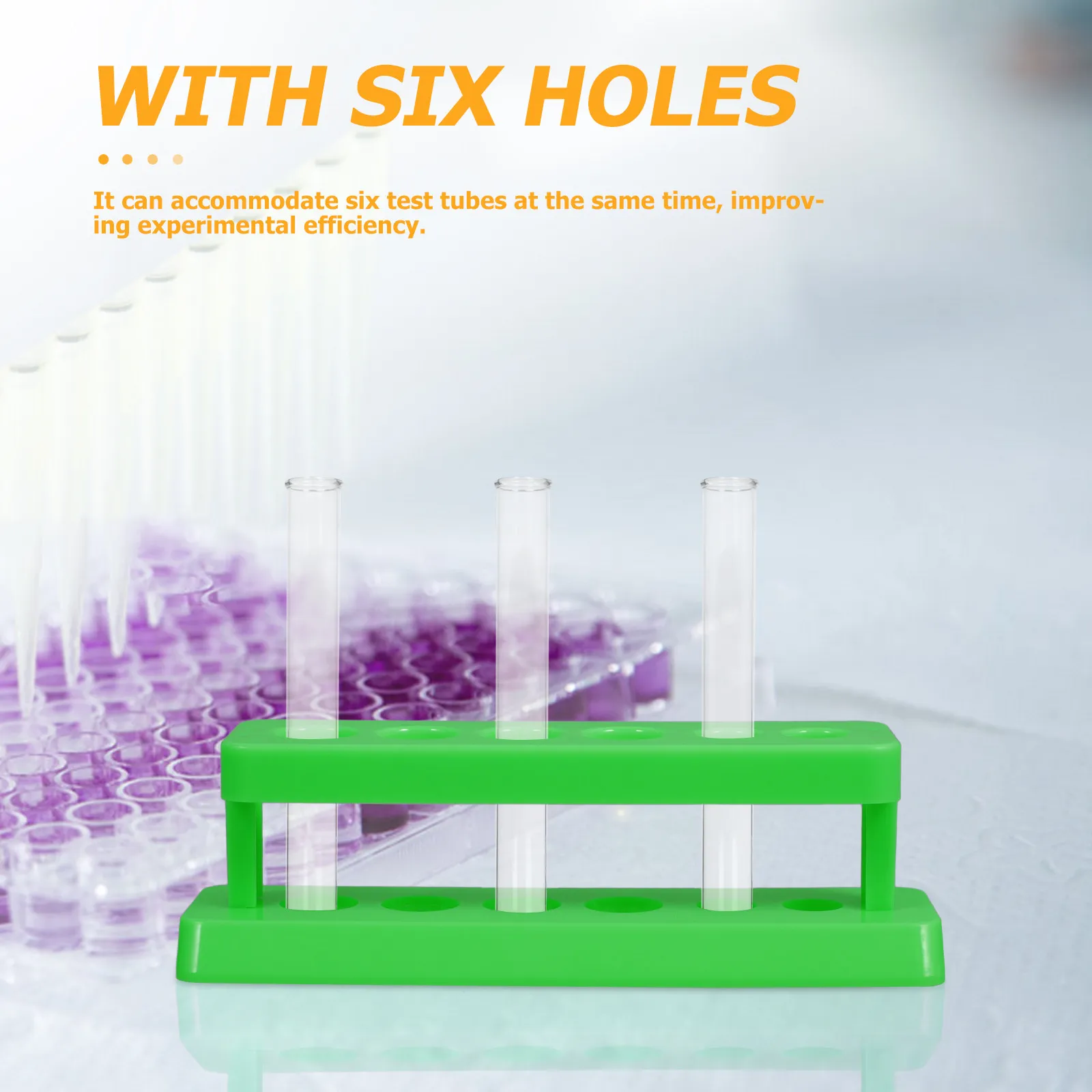 2Pcs Test Tube Rack Plastic Stable Laboratory Test Tube Organizer Holder for Vials Bottles Experiment Use Vials Bottles Rack view 3