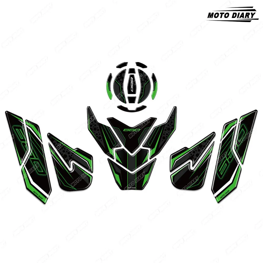 For Versys 650 Versys650 2022 2023 2024 3D Fuel Tank Pad Sticker Set Gas Oil Protection Decals Waterproof