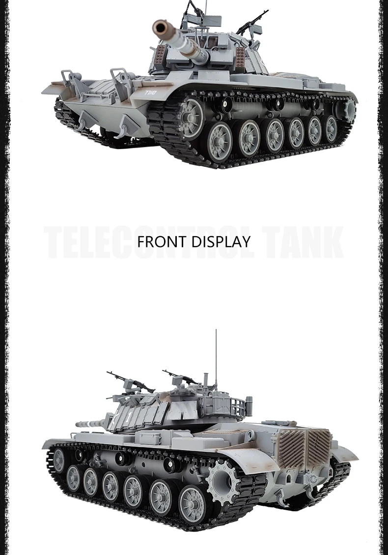 Ultra-large 60CM limited edition M60W retro tank feature remote control tank BB projectile firing full scale remote control all-