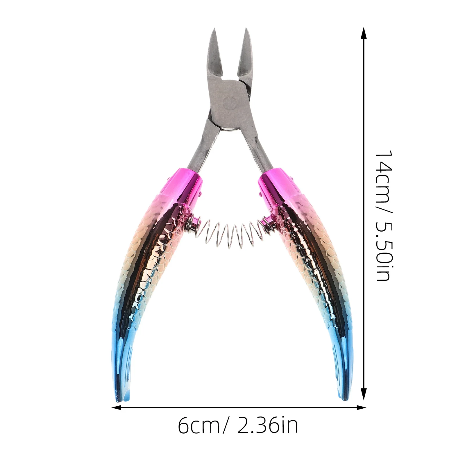 Fish Tail Nail Clippers Stainless Beak Cuticle Nipper Multi-Functional Dead Skin Remover for Ingrown Nails Manicure