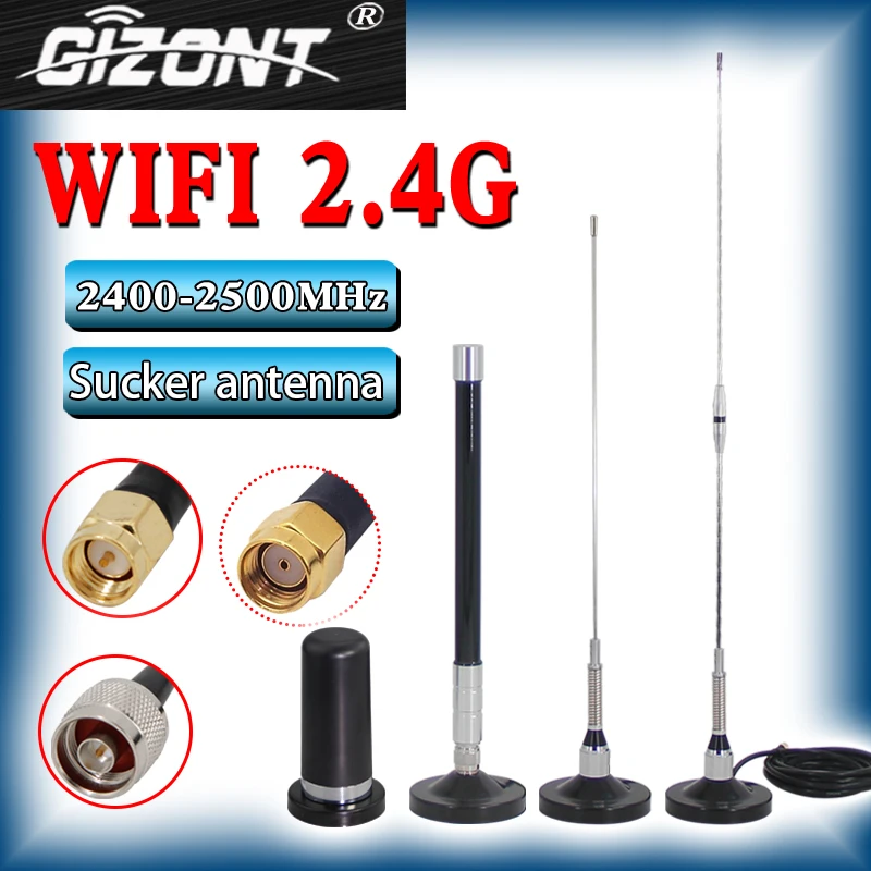 

WIFI 2.4G antenna 2400-2500mhz automotive fiberglass external waterproof OMNI high-gain Bluetooth AP gateway sucker antenna