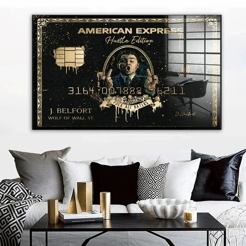 ملصقات أفلام كلاسيكية من Wolf of Wall Street ، صور لقطب المال لديكور الغرفة ، لوحة قماشية #2