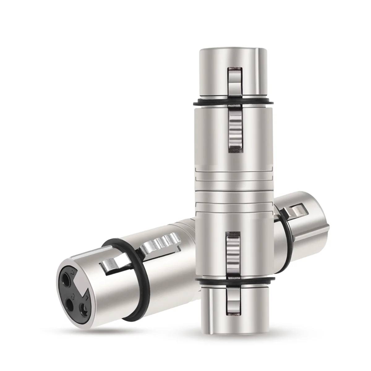 محول كابل الصوت 2 حزمة XLR أنثى إلى أنثى، 3 دبوس XLR