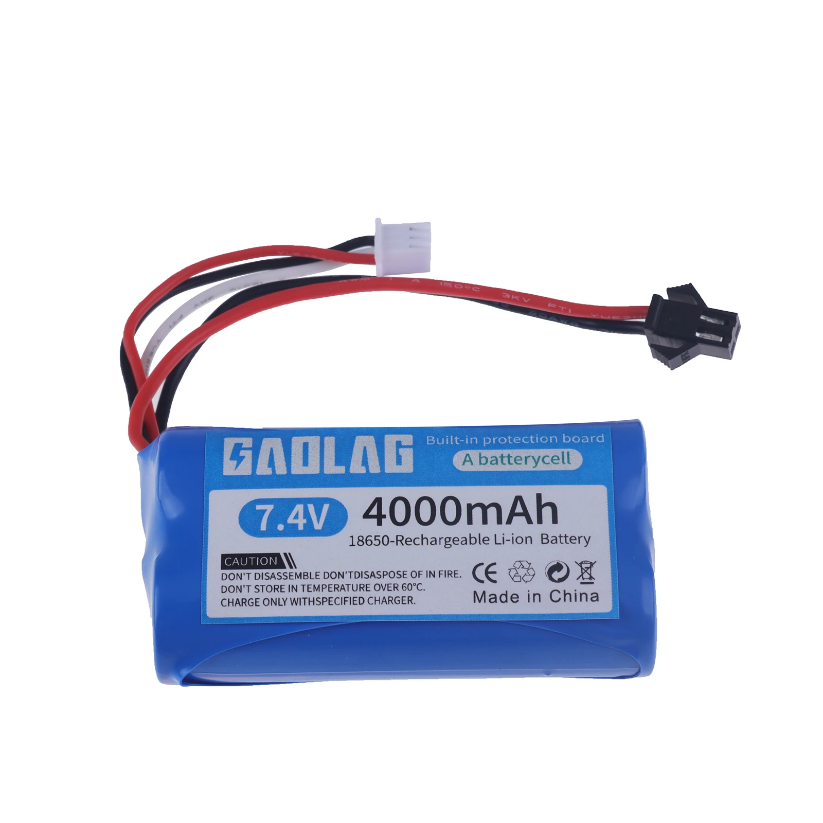 Li-ion 7.4V 4000mAh ชาร์จแบตเตอรี่ได้ sm/usb ชาร์จได้สำหรับ MN99S D90 U12A S033g Q1 H101 H103ขุดก่อสร้างไฟฟ้า RC