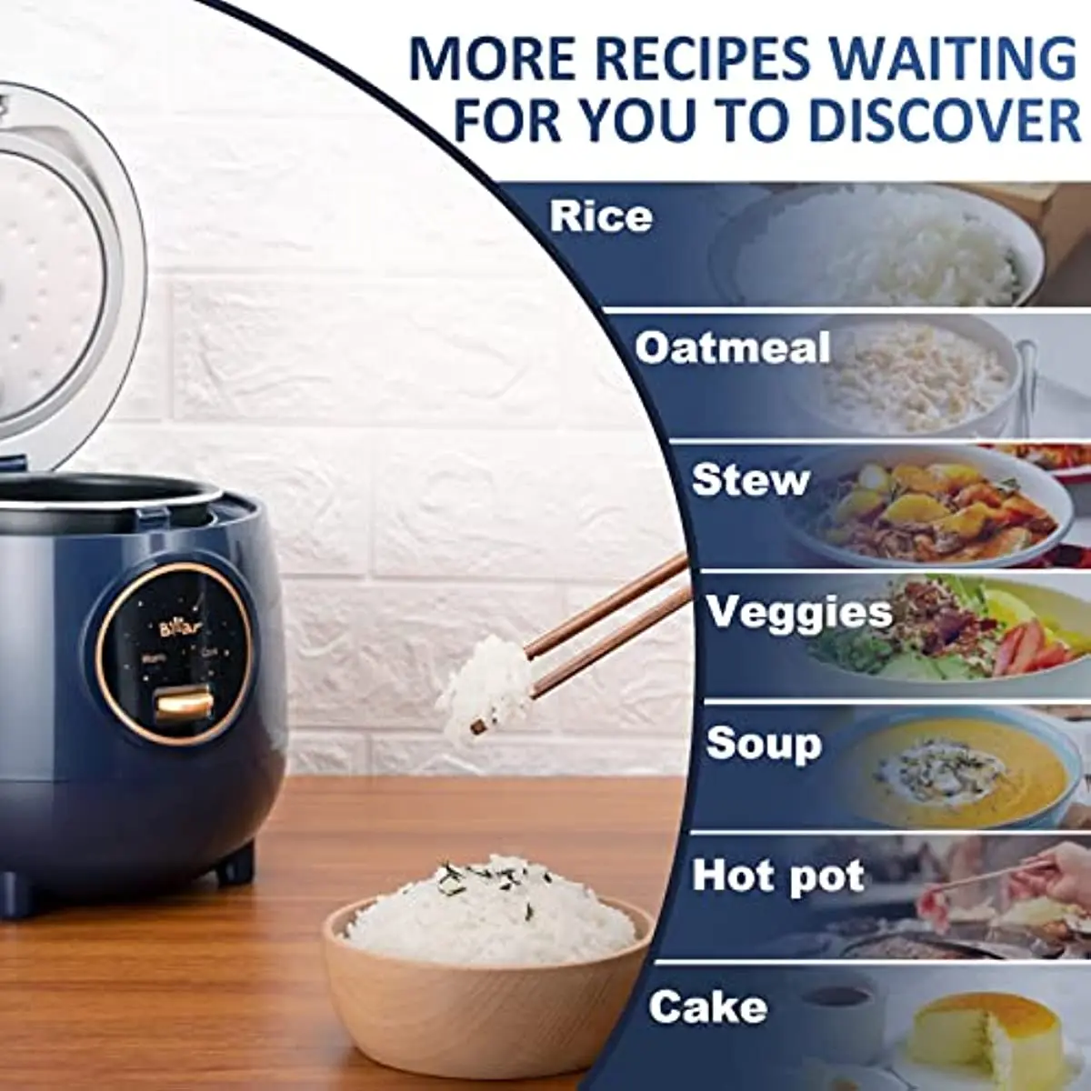 Ricecooker 2カップ調理済みの小さな炊飯器は、取り外し可能な焦げ付き防止ポット1つのタッチで加熱機能を維持しますミニトリスクルーラー