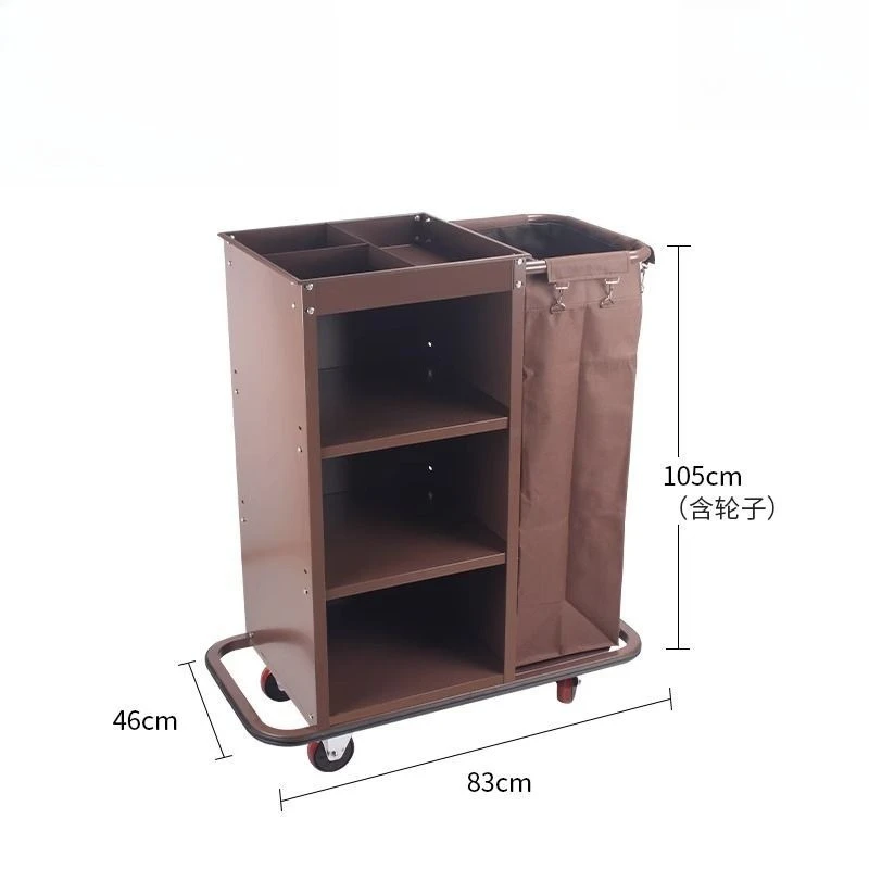 Stainless steel cleaning cart, room service cart, cleaning trolley