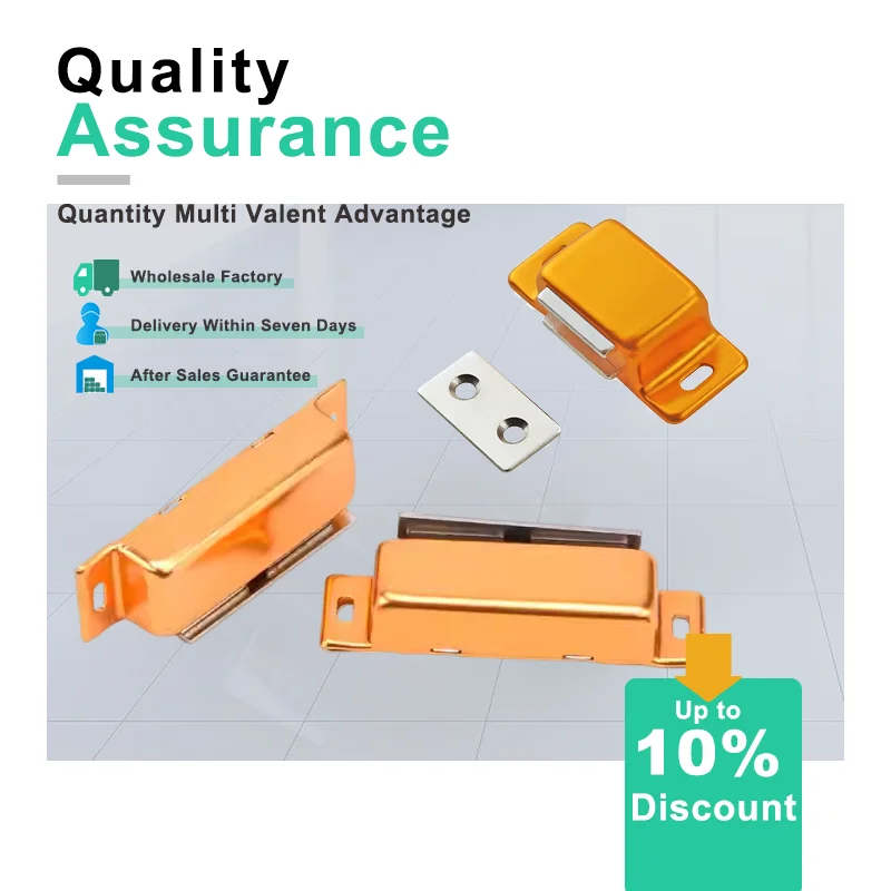 

Gold Magnetic Buckle Aluminum Alloy Strong Industrial Cabinet Door Hardware for Household Building Materials