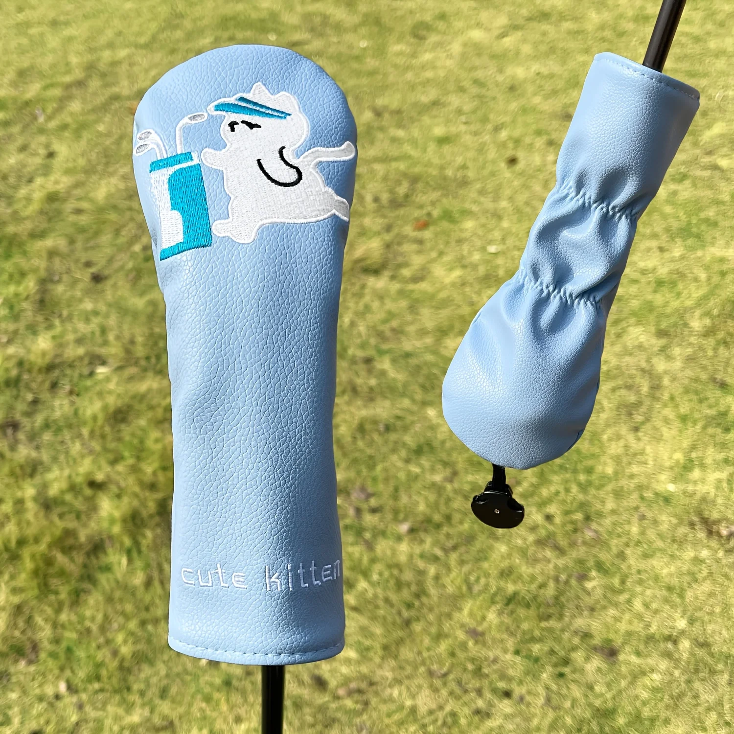 Blue Cat Playing Design Style Golf Club Cover, Fashionable Golf Club Head Cover, Golf Fairway Wood Head Cover, Best Gift view 4
