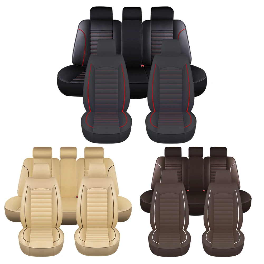 

Full Set Automobile Seat Protection Cover Breathable Leather Vehicle Seat Covers Car Seat Cover Protector for Car Truck SUV Van