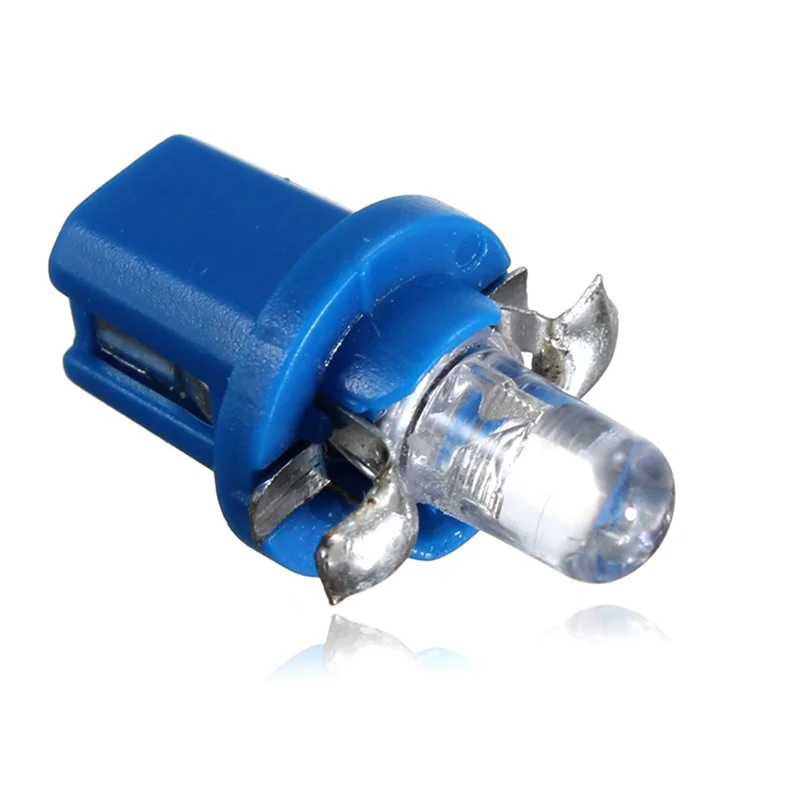 10Pcs LED Bulb Meter Dash B8-5D T5 lampada con supporto Blue Tuning Auto Car Light