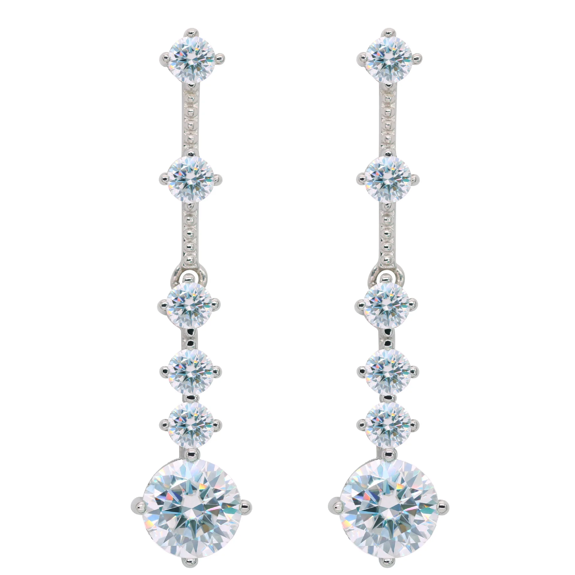 

Серьги с муассанитом, серебряные иглы, оптовая продажа, элегантные длинные серьги с кисточками для тяжелой промышленности, женские серьги из стерлингового серебра S925, пряжки для ушей