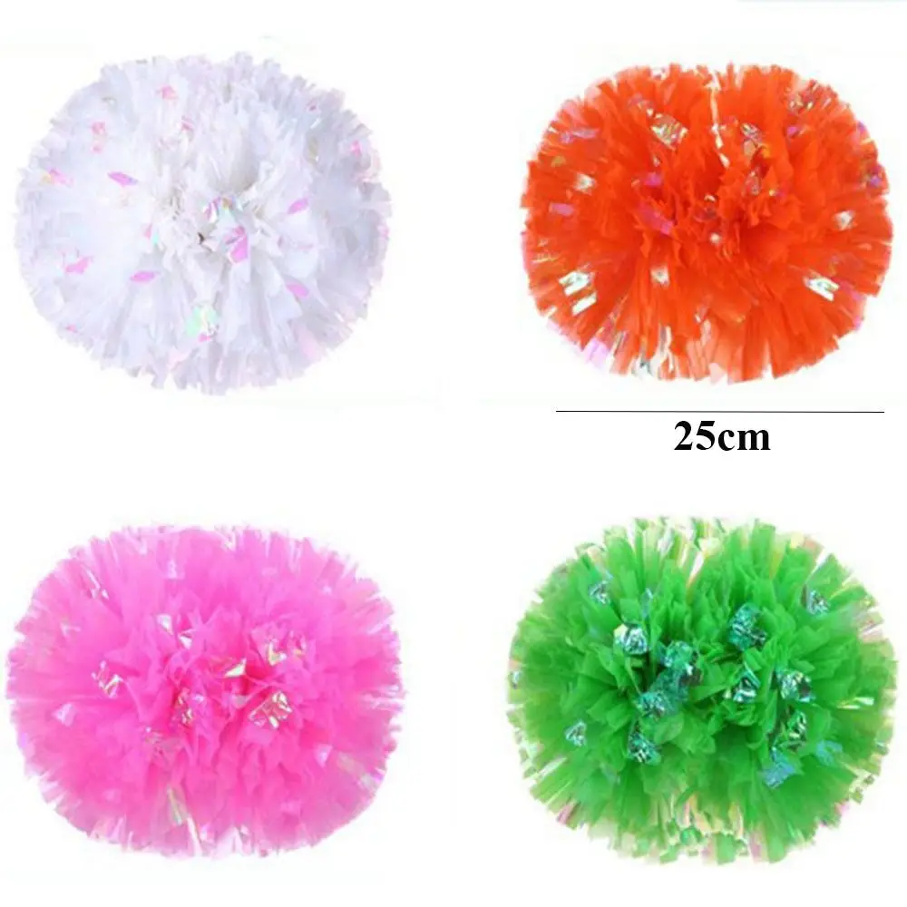 Alta qualidade cheerleading pompons, 25cm, 9 cores, bola, para esportes