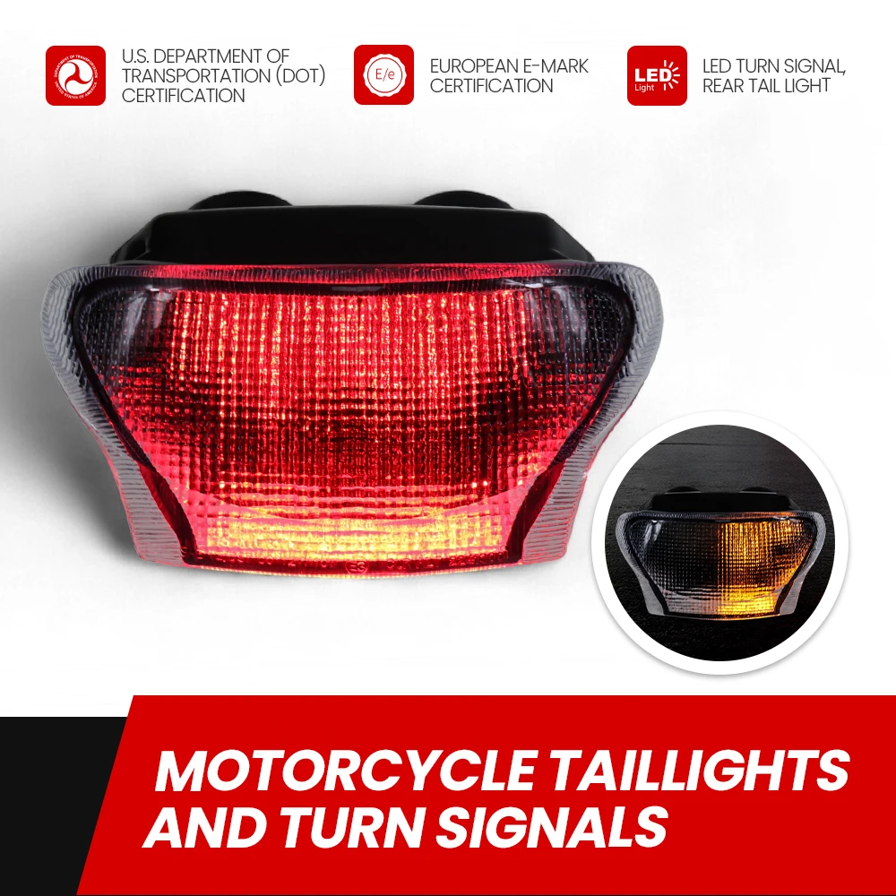 

ONE.K.S E-Mark Tail Brake Turn Signals Led Light For TRIUMPH Daytona T595 1997-1998 955i 1999-2001 Speed Triple T509 1997-2001