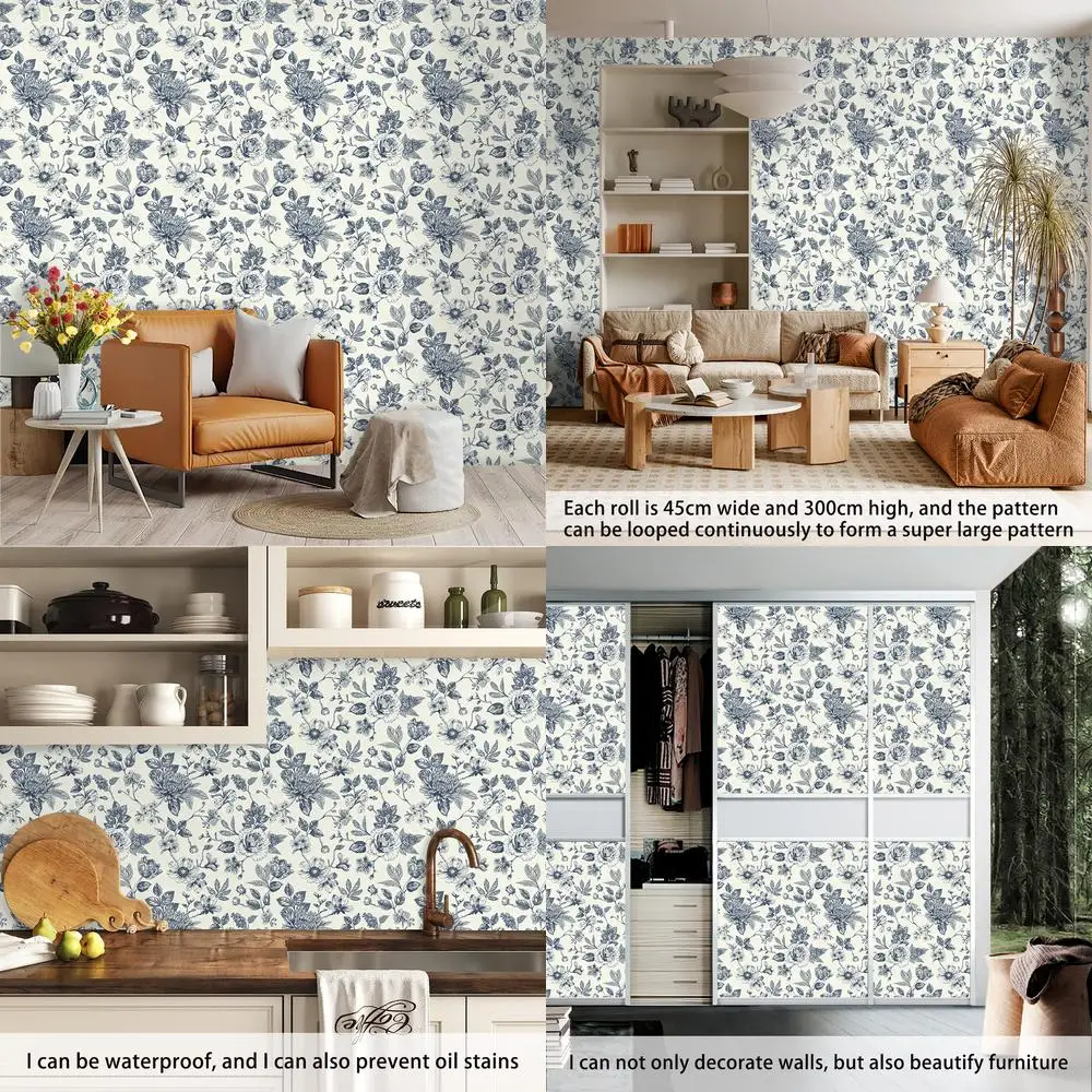 

Оптовая продажа, водонепроницаемые самоклеящиеся наклейки на стену из ПВХ с вишневым цветком и пионом для украшения стен