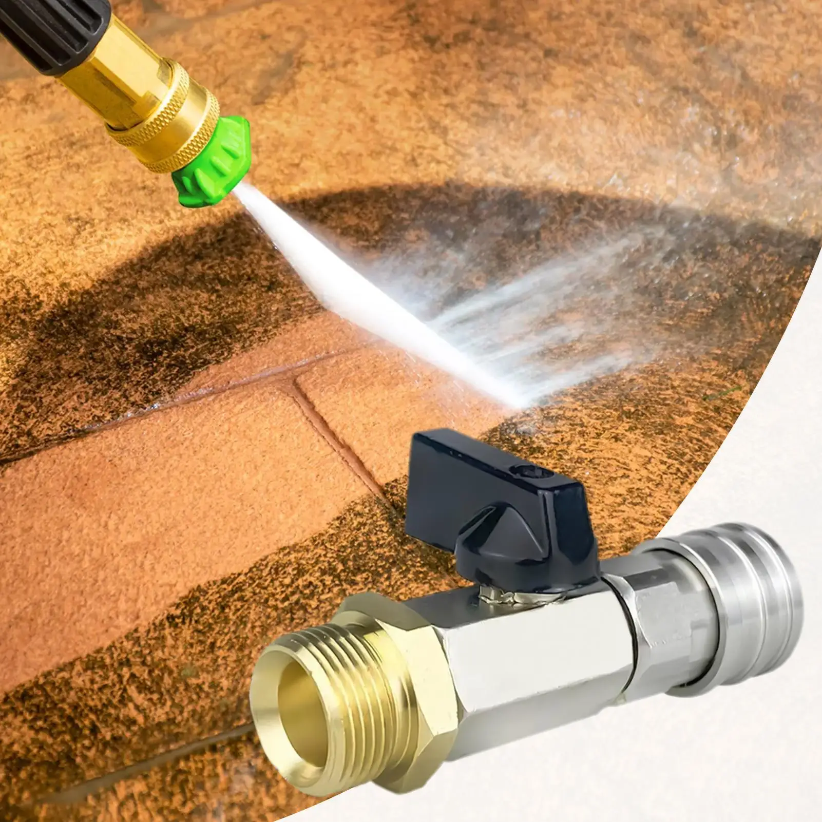 High Pressure Washer Quick Connect Kit M22 14mm Adapter Kit Auto Attachments High Pressure Wash Hose Switches On/Off