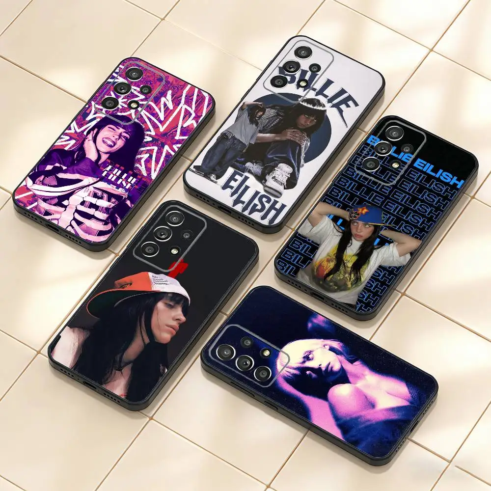 

Singer B-Billie Eilish Phone Case For Samsung S25,S24,S21,S22,S23,S30,Ultra,S20,Plus,Fe,Note,10,9,5G Black Cover