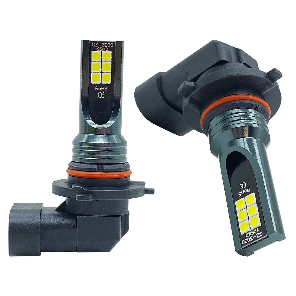 Carro LED Lâmpadas de nevoeiro, Auto condução Correndo Lâmpadas, H11, H8, H9, H10, H1, H3, H4, H7, 9005, 9006, 6000K, 8000LM, 80W, 12V, 2 PCes