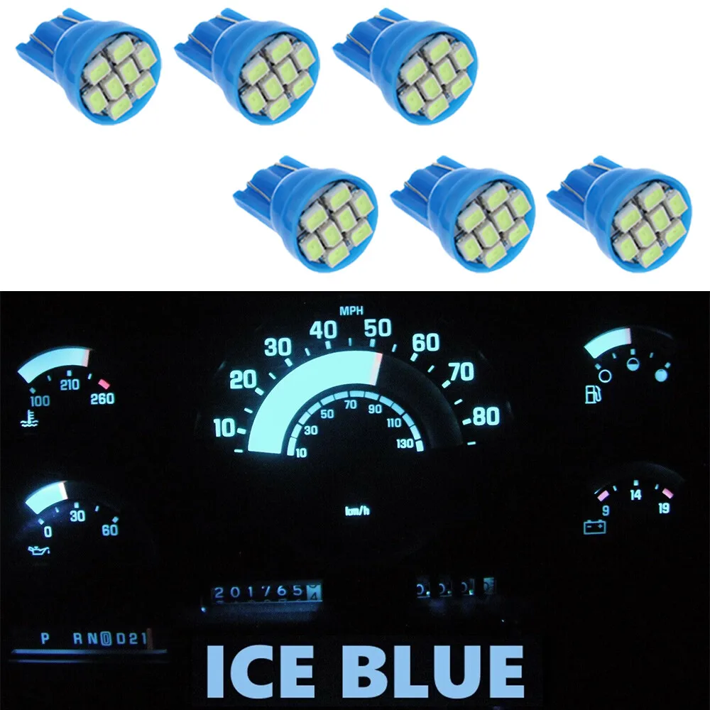 

Gauge Cluster LED Dashboard Bulbs Ice Blue For Chevy GMC 88-91 C/K Series Truck