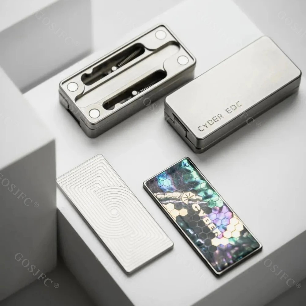 سايبر EDC تشوان ليو تململ المنزلق الميكانيكية الفولاذ المقاوم للصدأ دفع المنزلق لعبة لتخفيف الضغط ألعاب متململة الكبار التصميم الأصلي