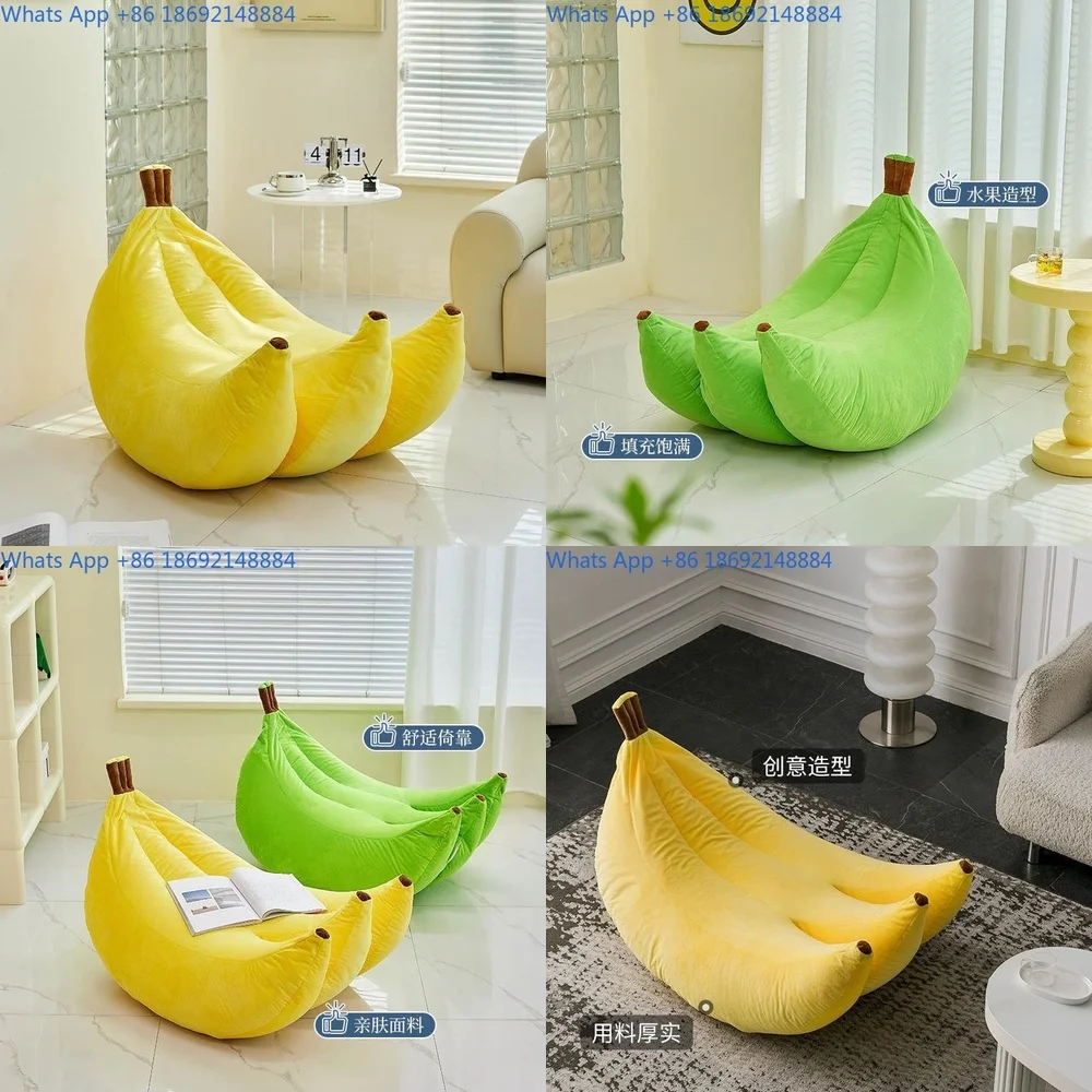 

Lazy Sofa Bean Bag Tatami Creative Single Seater Minimalist Banana Chair for Bedroom Balcony