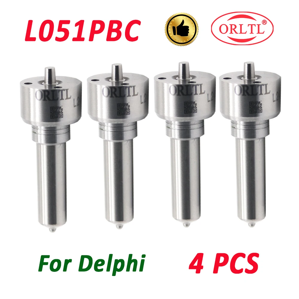 

ORLTL NEW 4 PCS L051PBC Fuel Injector Nozzle L 051 PBC Diesel Fuel Injector for Delphi BEBE4D20002 5001867218