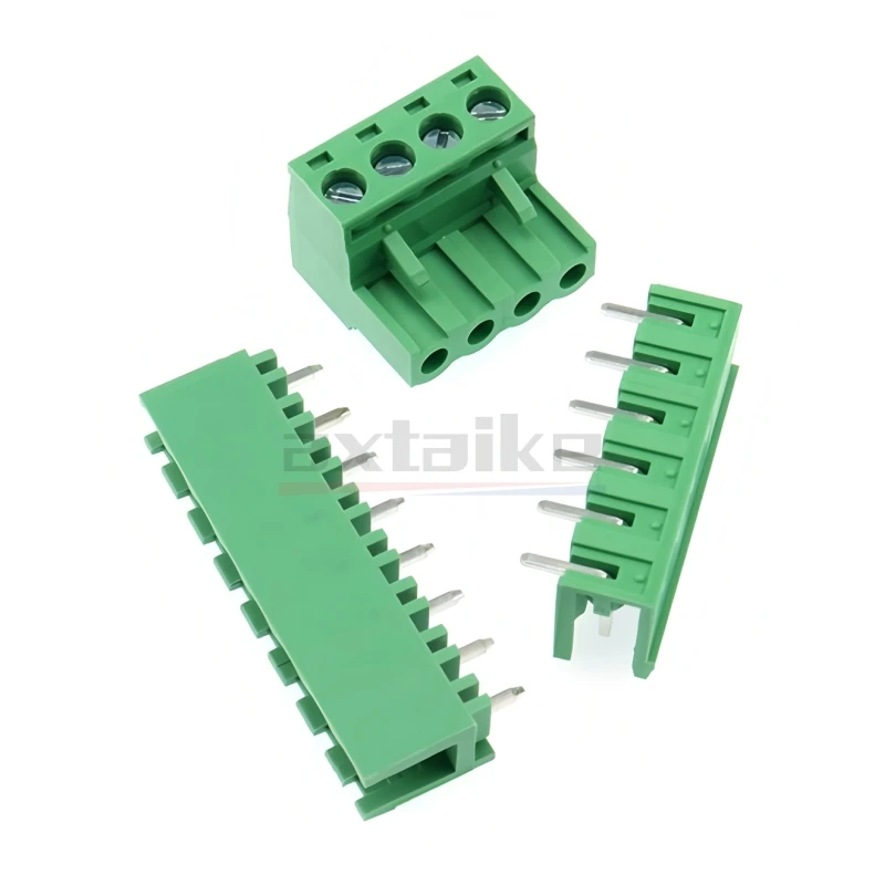 10PCS 2EDG 5,08mm KF2EDG 2P 3P 4P 5P 6/7/8Pin 10P 12P Gerade Gebogene Pin Terminal Blöcke Stecker Buchse Draht Stecker